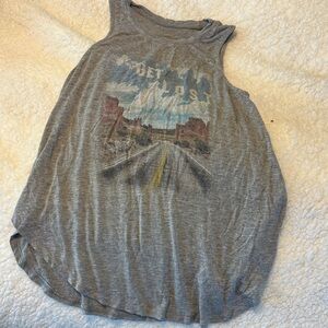 Gray Graphic Tank Top